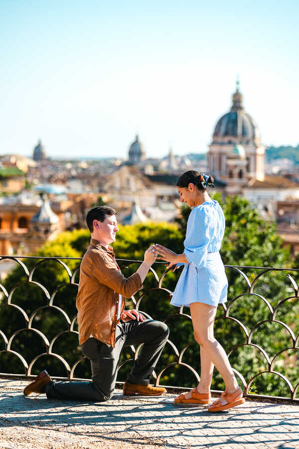 Surprise Proposal in Rome on the Terrazza Belvedere with Zuleyma and Corbin